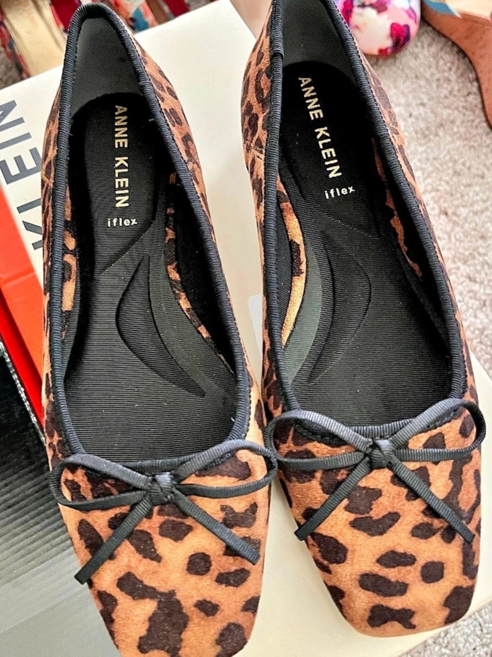 Anne Klein iFlex Ballet Flat Animal Print Flats
